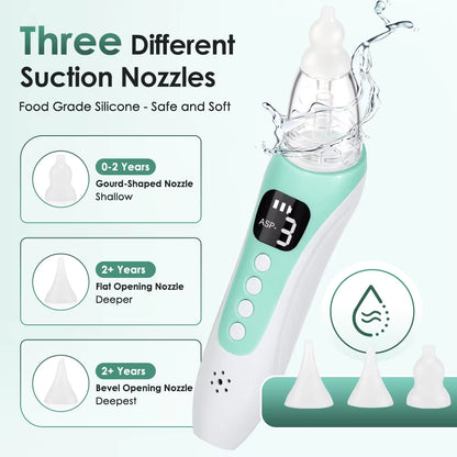 Electric Baby Nasal Aspirator with Music & 3 Suction Levels